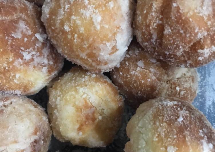 Donat empuk ditakar cuman pakai sendok