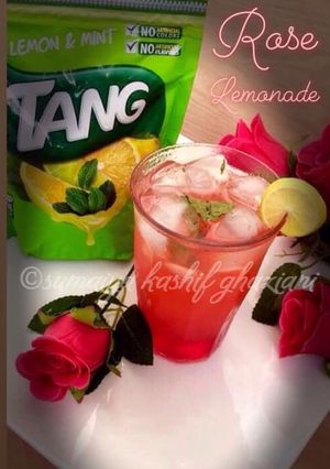 A picture of Rose lemonade #ramadankitayari.