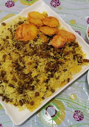 عکسی از دستور عدس پلو