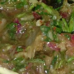 A picture of Onion coriander chutney.