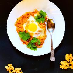 A picture of Muhammara Walnut Shakshuka.