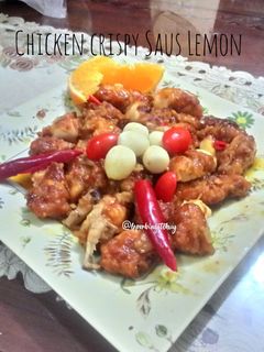 Foto resep Crispy Honey Lemon Chicken / Ayam krispi Saus Lemon Madu