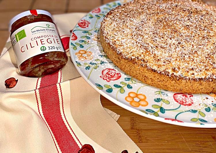 Recetta di Veloce Sbriciolata con composta di ciliegie 🍒