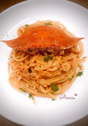 Hình của món Mì ý cua 🦀.