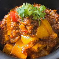 A picture of Paneer capsicum schezwan.