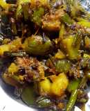Spring onion mix veg stir fry