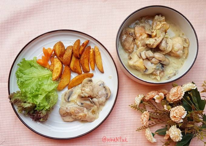 Chicken and Mushroom Fricassee (simpel utk sarapan / buka puasa)