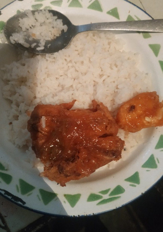 Una foto de Pollo estilo Coreano con salsa agridulce