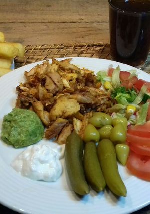 A picture of Homemade Chicken Shawarma on the Spit.