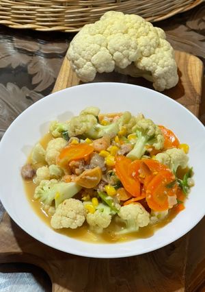 Foto resep Cah Kembang kol wortel dan jagung