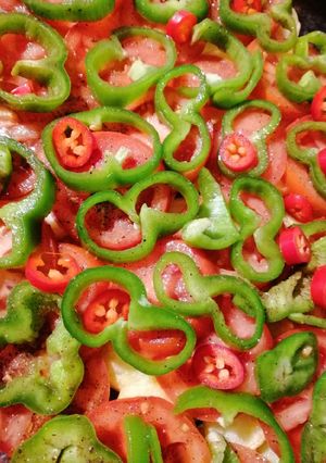 صورة لوصفة بطاطا مع بندورة وحر 😋