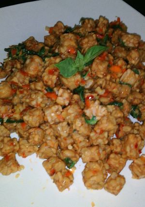 Foto resep Tempe pedas kemangi