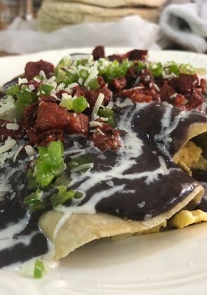 A picture of Veracruz-Style Eggs with a Sonoran Twist.