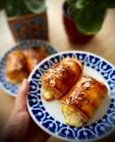Rollitos hojaldrados de jamón y queso (en airfryer)