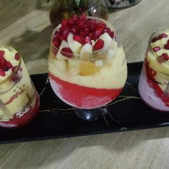 A picture of Jelly custard shots.