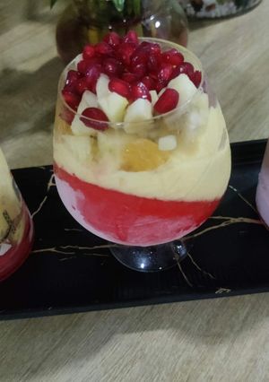 A picture of Jelly custard shots.
