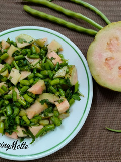 A picture of Radish Pods-Pink Gauva Salad.