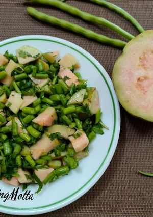 A picture of Radish Pods-Pink Gauva Salad.