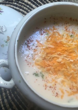 Une photo de Velouté 🌳chou-fleurs🪵cheddar🍃skyr🐄les2vaches🍂