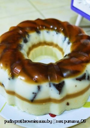 Foto resep Puding roti brownies susu by @mrs_purnama_05