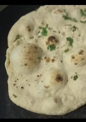 A picture of Whole wheat Naan on tawa.