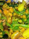 Mix veg with spinach stem/Palong dantir tarkari