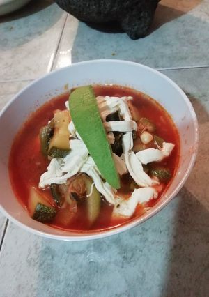 Una foto de Sopa del huerto