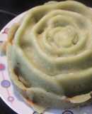 Flor de pan al microondas con suero de queso