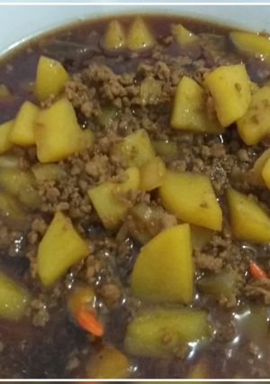 Foto resep Semur daging cincang dan kentang