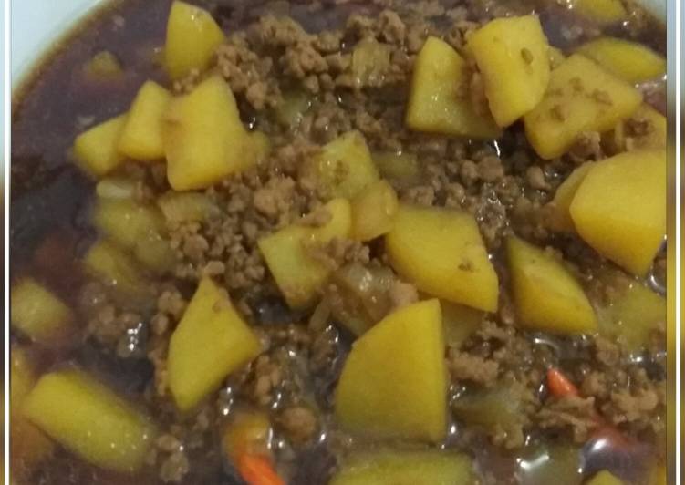 Resep Semur daging cincang dan kentang | Resep Bumbu Semur daging cincang dan kentang Yang Bisa Manjain Lidah