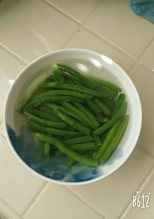 Hình của món Đậu cô ve luộc.