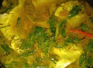 Foto resep Sup kuah kuning kemangi ikan bawal laut