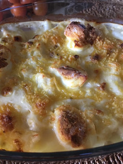 Una foto de Coliflor con bechamel gratinada con queso