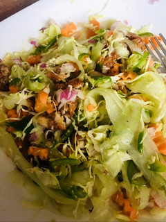 A picture of Fish vegetable salad.