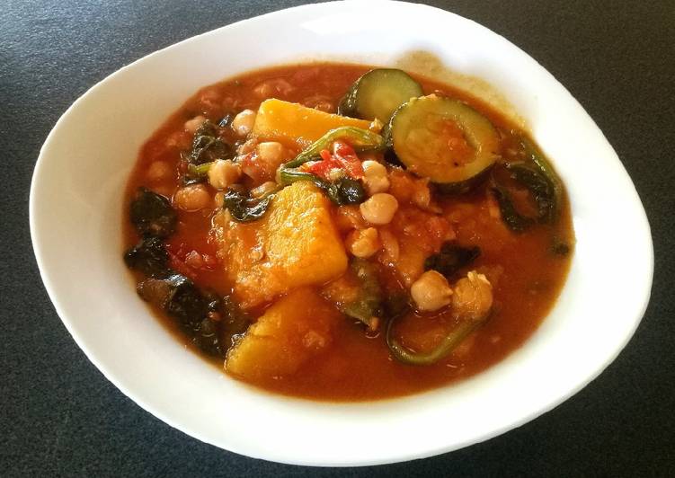 Recipe of Super Quick Homemade Pumpkin, Chickpea &amp; Zucchini Curry (Vegan/Vegetarian)