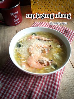 Foto resep Sup jagung udang