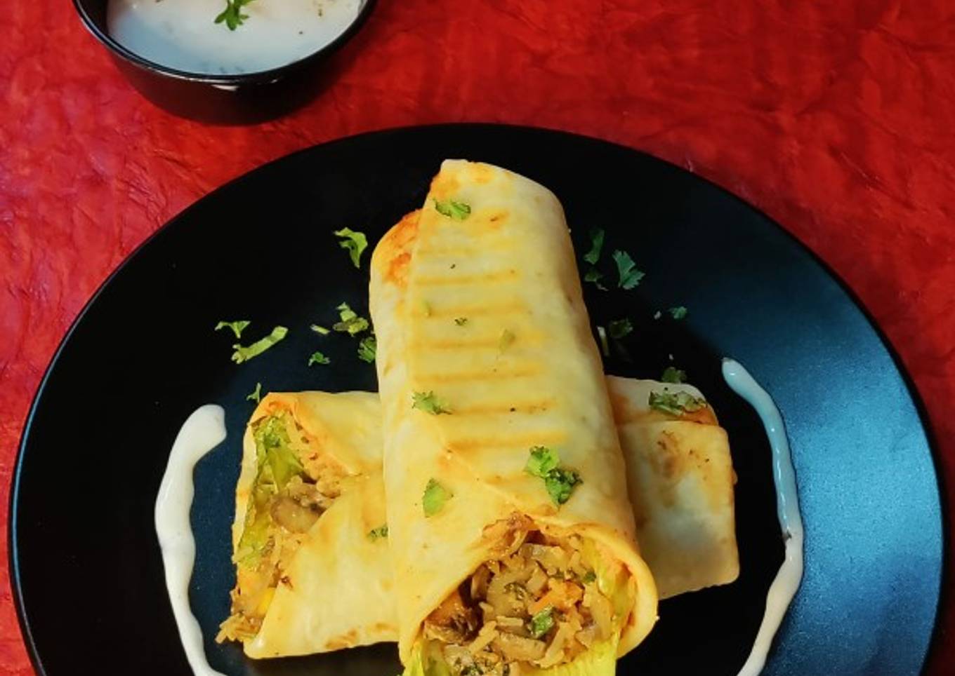 Mexican Garlic Mushroom Burrito