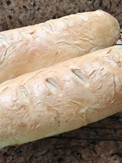 A picture of Italian Bread (Only 4 ingredients and one of those is water!).