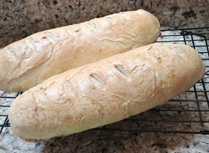 A picture of Italian Bread (Only 4 ingredients and one of those is water!).