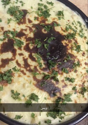 صورة لوصفة مكرونة بالبشاميل