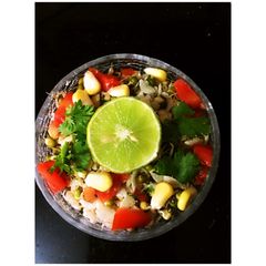 A picture of Oats-Sprouts Dry Bhel.