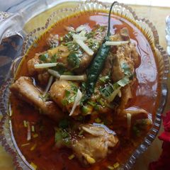 A picture of Mutton paya without pressure cooker.