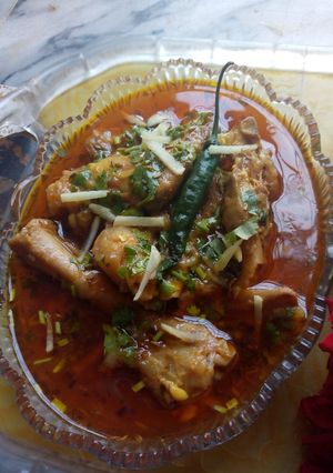 A picture of Mutton paya without pressure cooker.