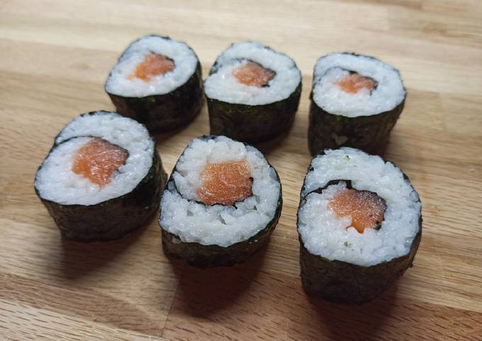 Maki de salmón Receta de La cucharada de Pam- Cookpad