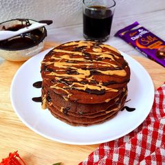A picture of Chocolate Peanut Butter Pancakes 🥞.