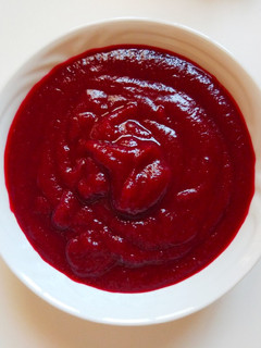Una foto de Crema de remolacha