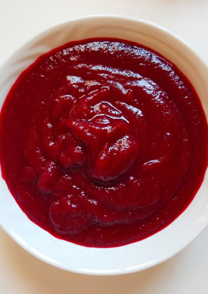 Una foto de Crema de remolacha