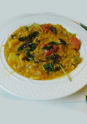 A picture of Colorful masoor dhal multi veg koottu.