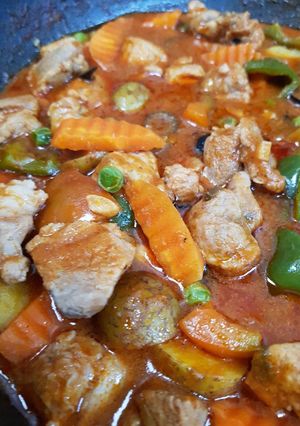 A picture of Pork Caldereta.