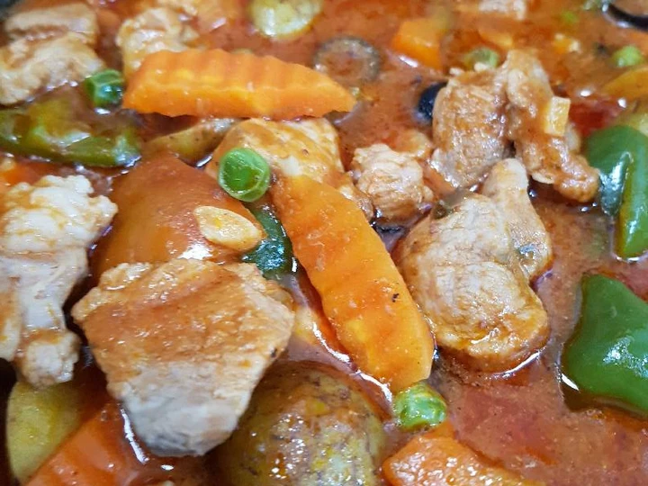 Recipe Pork Caldereta the Delicious Makes you drool